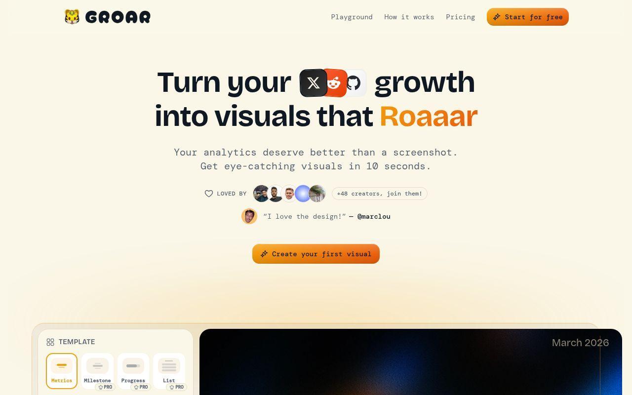 Groar.app screenshot